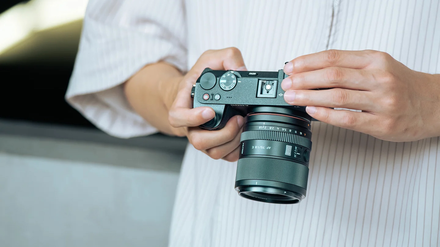 The VIltrox AF 75mm f/1.8 Evo being used by a photographer