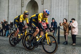 Wout van Aert and Christophe Laporte on the attack at Gent-Wevelgem 2023