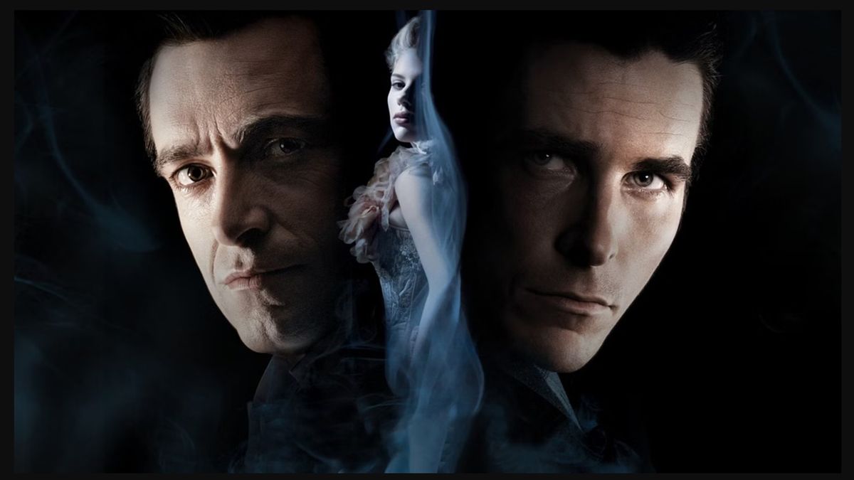 Hugh Jackman, Scarlett Johansson and Christian Bale in The Prestige