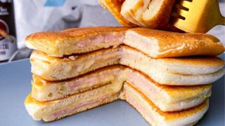 Ham and cheese pancakes