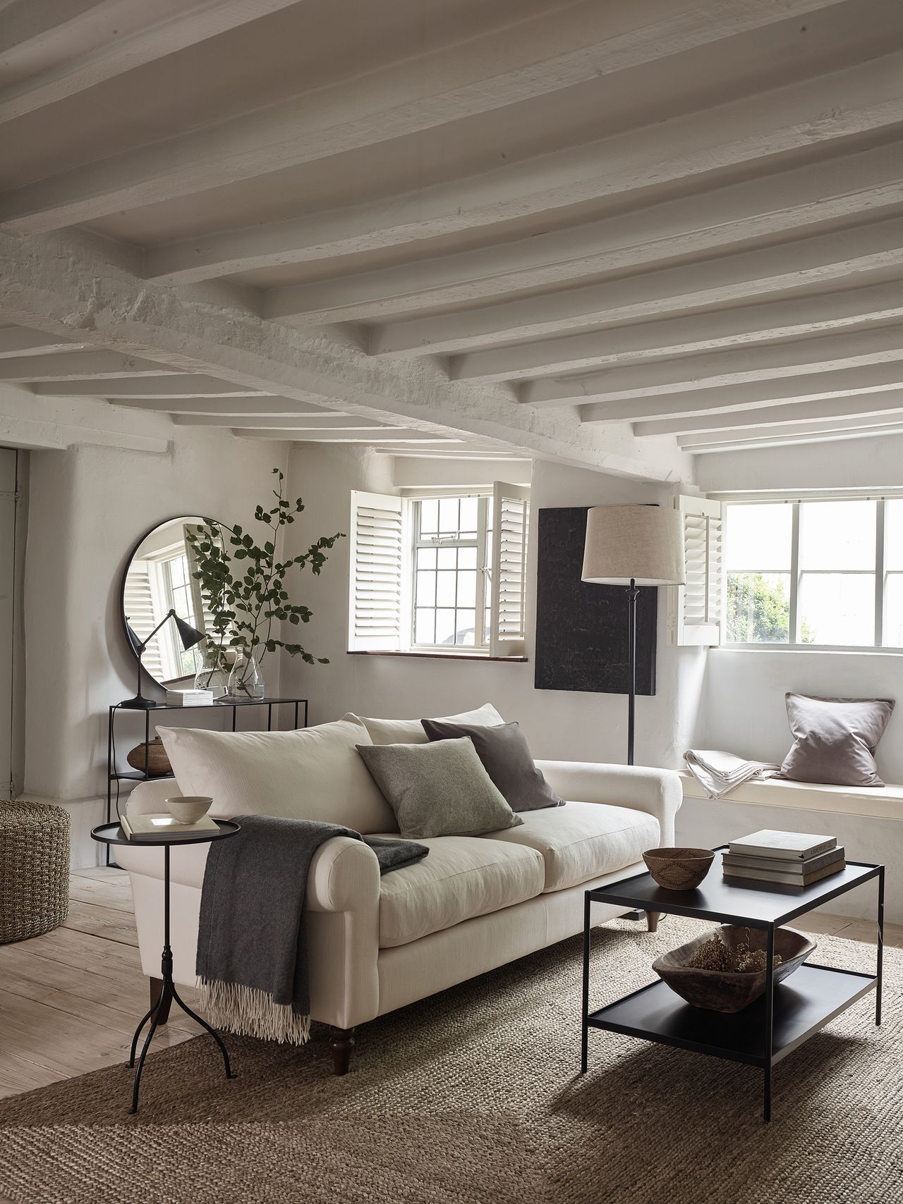 Braided Jute rug in living room
