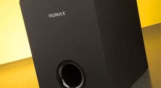 The Humax’s passive woofer needs to be wired to the bar, and ideally should be placed near it