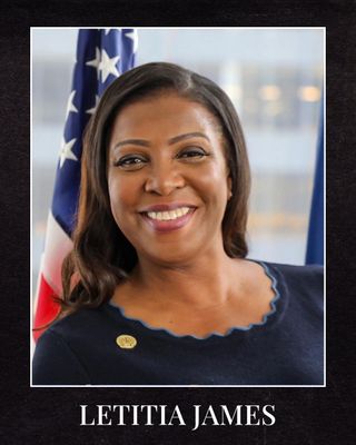 Image of Letitia James. Text reads "Letitia James