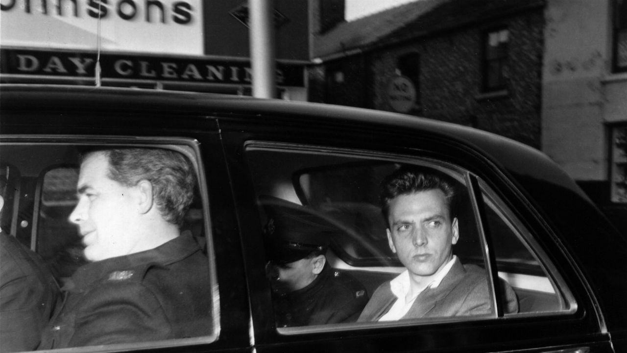 Ian Brady in police custody prior to his court appearance for the Moors murders.