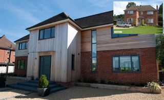Remodelled house with timber cladding