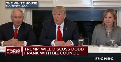 President Trump on Dodd-Frank. 