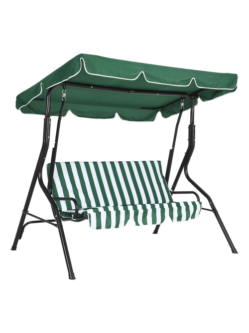 3-Seat Outdoor Patio Porch Swing With Stand