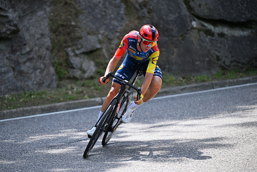 CARI, SWITZERLAND - MAY 26: Giulio Ciccone of Italy and Team Lidl - Trek competes during the 109th Giro d&amp;amp;apos;Italia 2026, Stage 16 a 113km stage from Bellinzona to Cari 1645m / #UCIWT / on May 26, 2026 in Cari, Switzerland. (Photo by Tim de Waele/Getty Images)