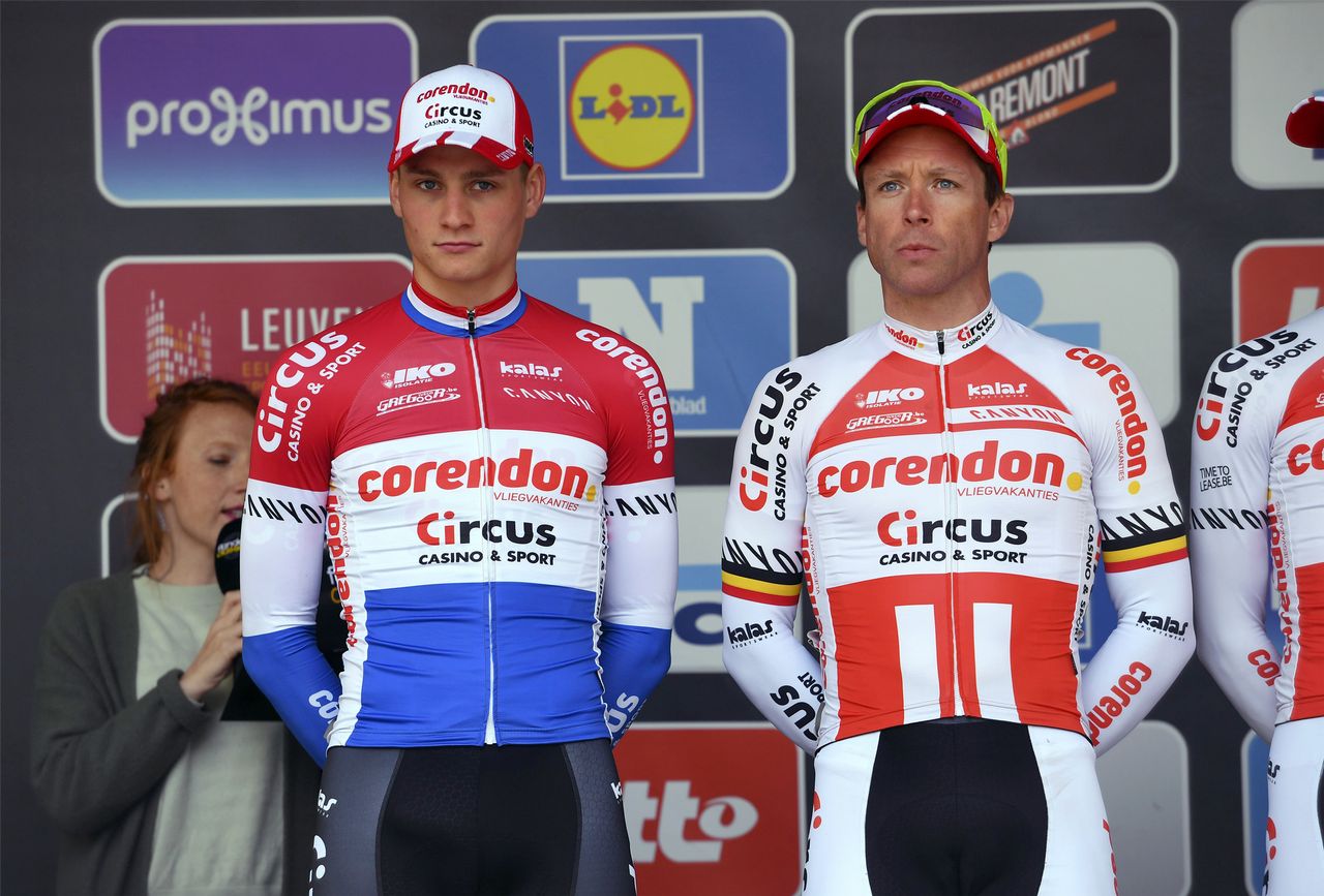 Corendon-Circus' Stijn Devolder (right, with Mathieu van der Poel) will retire at the end of the 2019 season