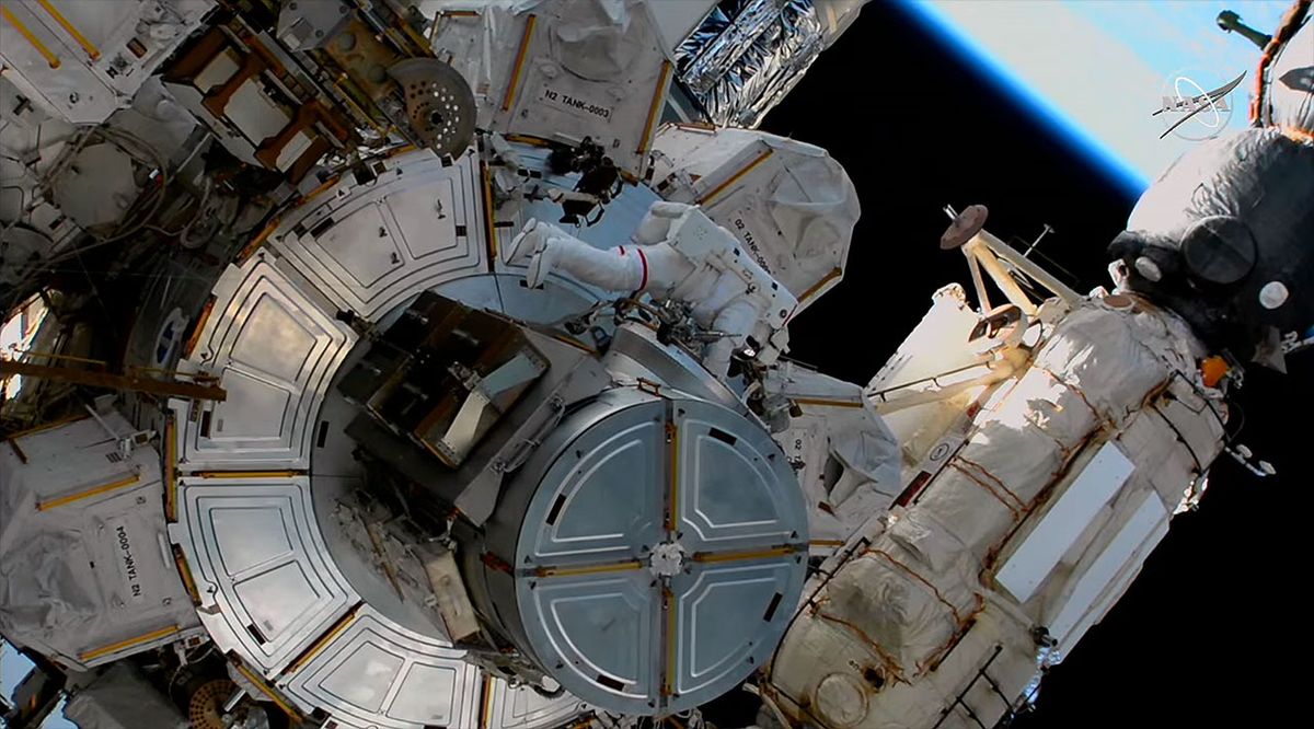 Spacewalking astronauts wrap up maintenance work on space station | Space