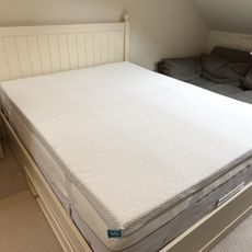 The Simba Cool Foam Mattress Topper being review at home