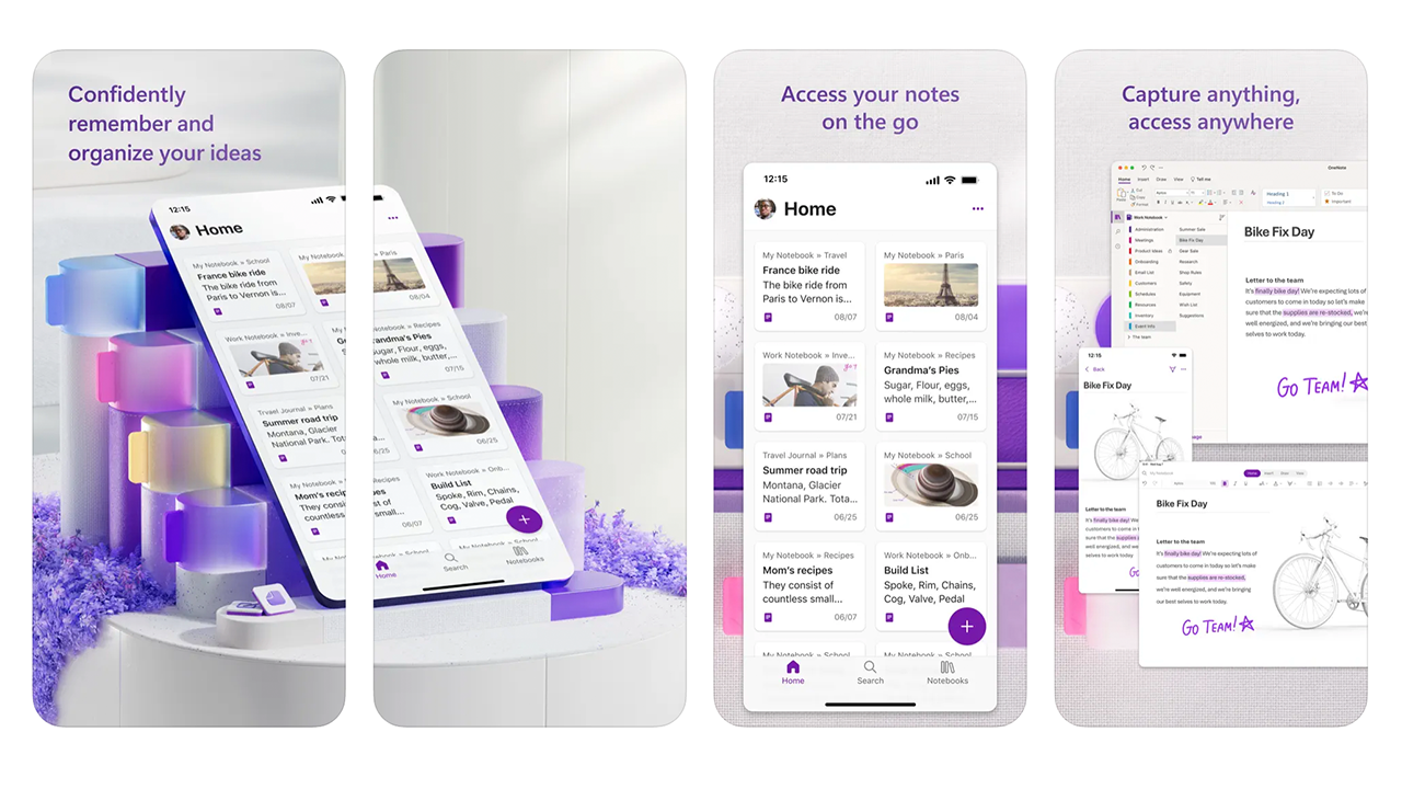 Microsoft OneNote's marketing material.
