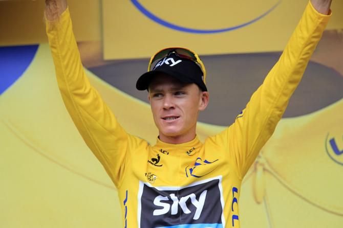 Chris Froome (Sky) keeps the yellow jersey after a very tough stage to Bagn&egrave;res-de-Bigorre