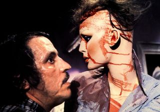 Joe Spinell and a bloody mannequin in 'Maniac'