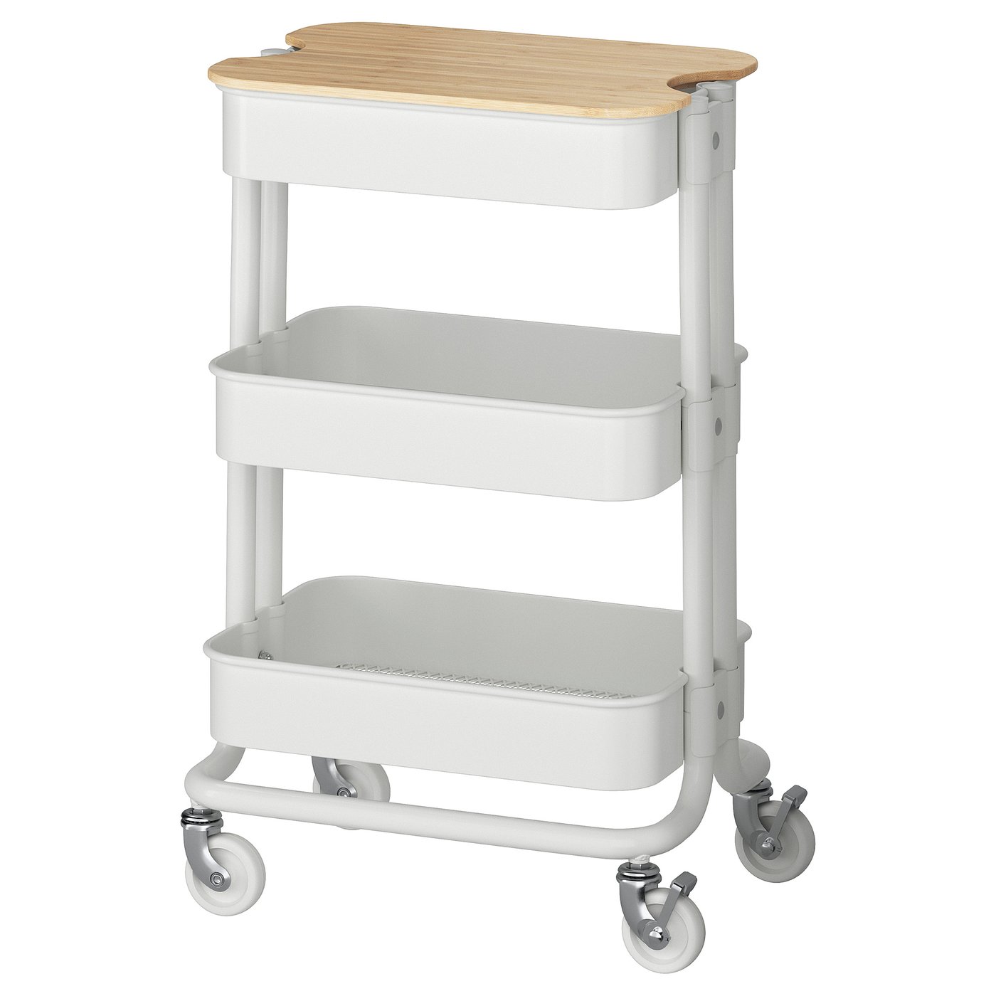 R&amp;Aring;skog / Norr&amp;Aring;va Trolley With Lid - White 28x38x61 Cm