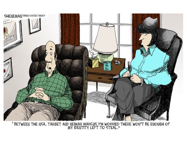 Editorial cartoon identity theft Target