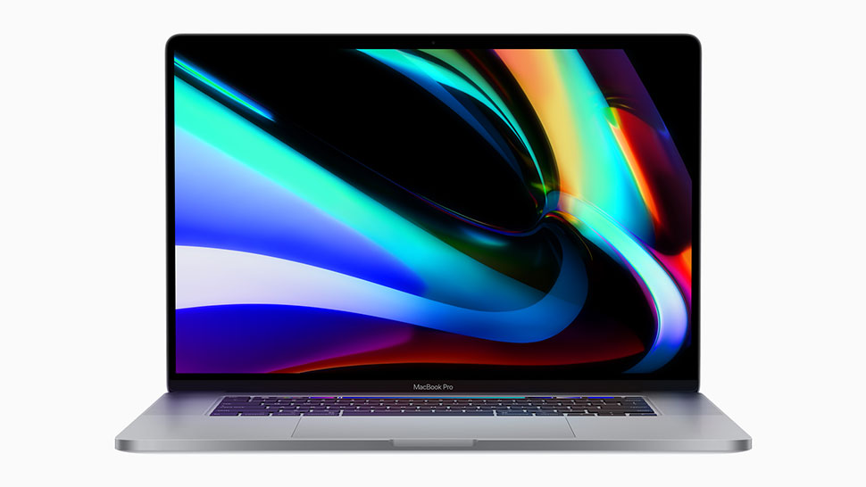 The 16-inch MacBook Pro seen from the front