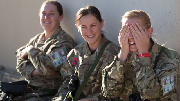 UK female soldiers in Afghanistan 