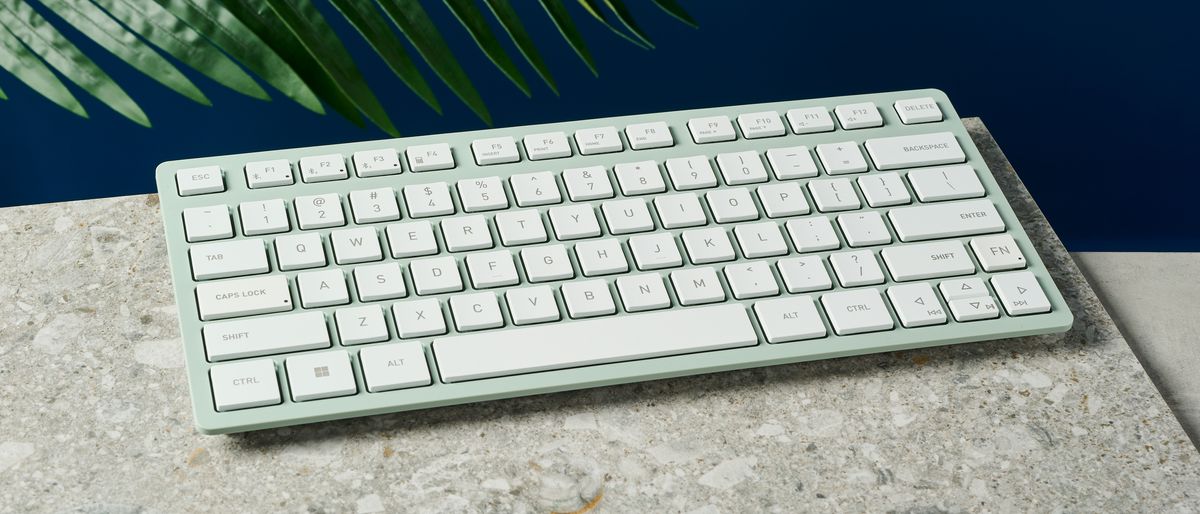 A agave green Cherry KW 7100 Mini BT wireless keyboard