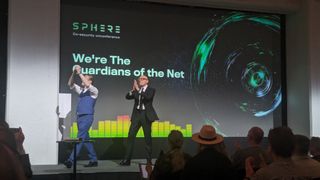 Hyppönen and Henry Brown thank guests onstage at SPHERE24