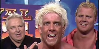 Ric Flair after winning the 1992 Royal Rumble