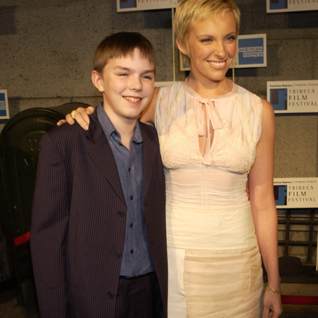 Nicholas Hoult and Toni Collette during 2002 Tribeca Film Festival - "About A Boy" Premiere After Party at Regent Hotel in New York City, New York, United States.