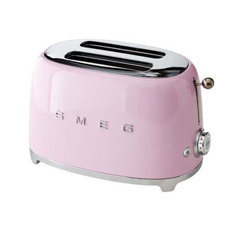 A pastel pink Smeg toaster