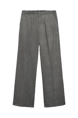 Mango Flecked Pleated Trousers (Were $90) 