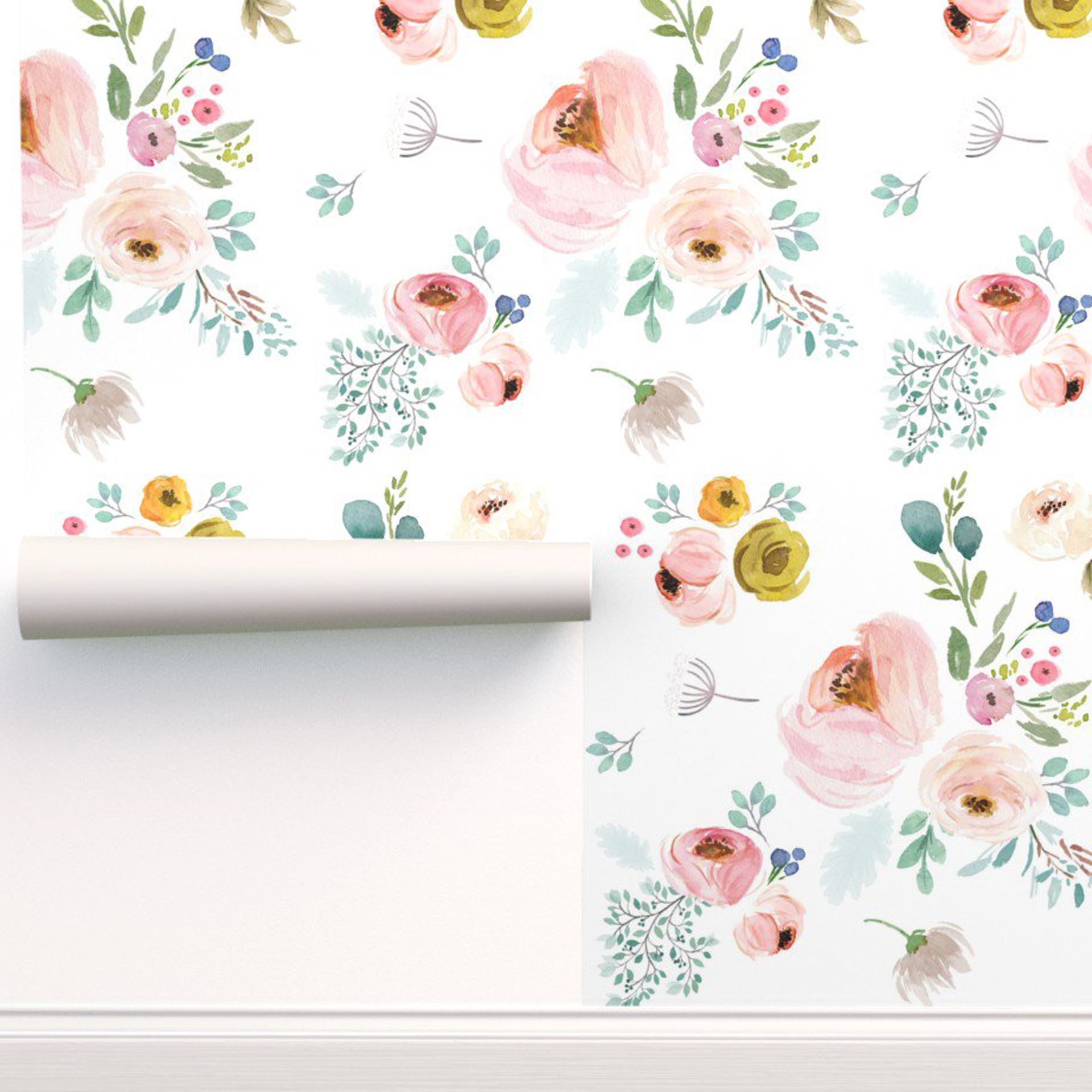 Kupas dan tempel wallpaper bunga