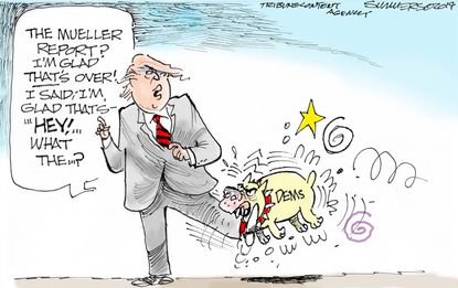 Political Cartoon U.S. Trump Mueller report Democrats