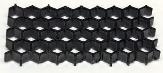 A ceramic honeycomb created via a 3D-printing process.