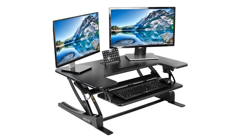 Black standing desk