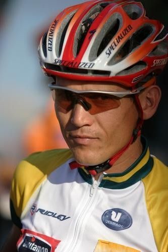Robbie McEwen (Davitamon-Lotto) in his Australian Champion jersey