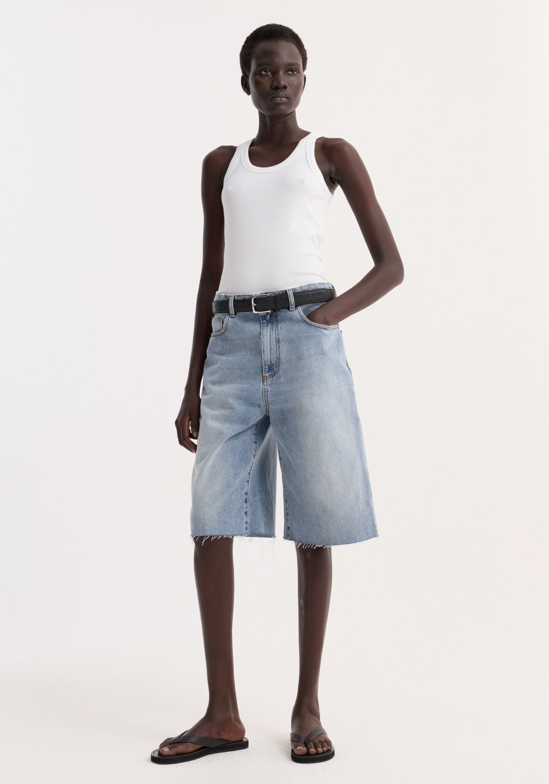 Baggy Fit Denim Shorts | Classic Blue
