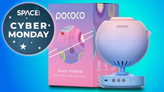 Pococo galaxy star projector with cyber monday badge