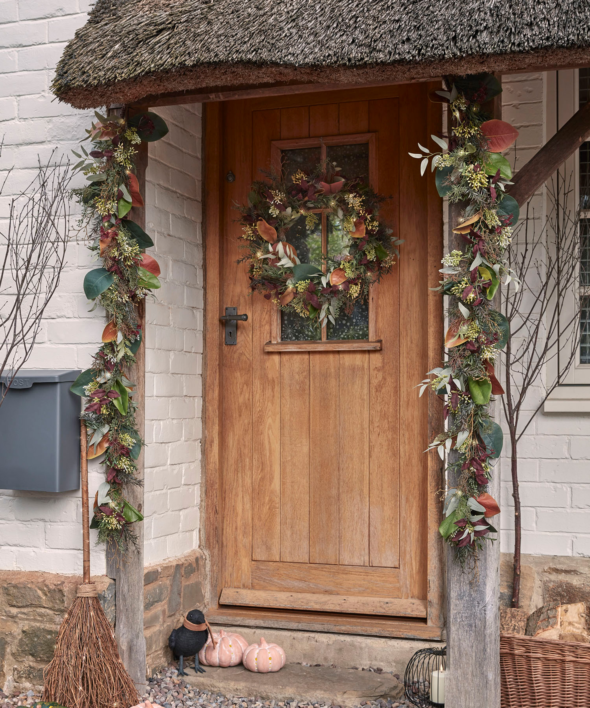 thatched porch