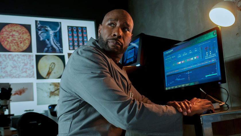 John studying a genome in Season 2x03 of Watson