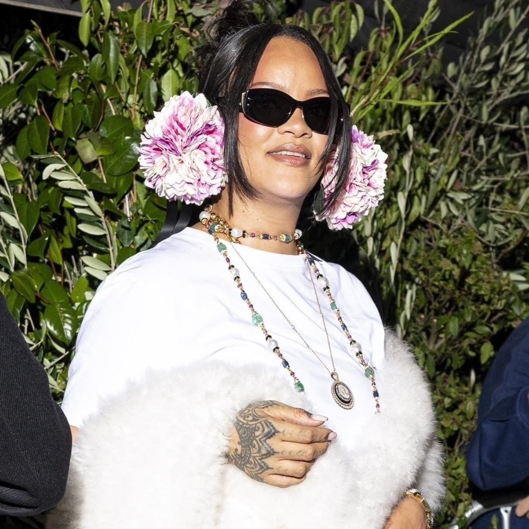 Rihanna was spotted at a Dior after-party wearing pieces from the Haute Couture Week runway show