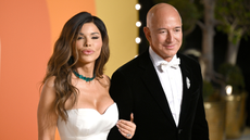Jeff Bezos and Lauren Sanchez attending the Vanity Fair Oscar party.
