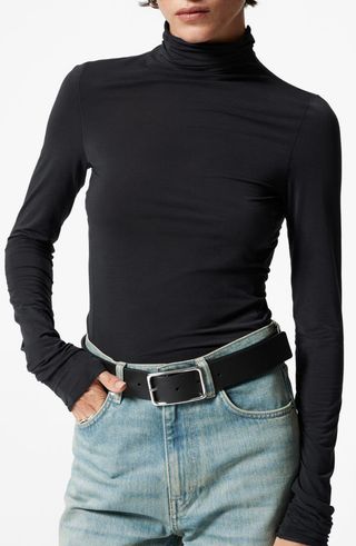 Slim Fit Turtleneck Top