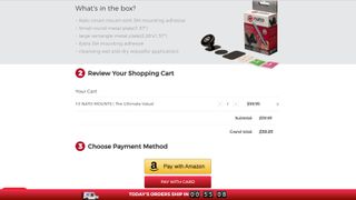 NatoMounts uses Amazon Pay for an easy checkout experience