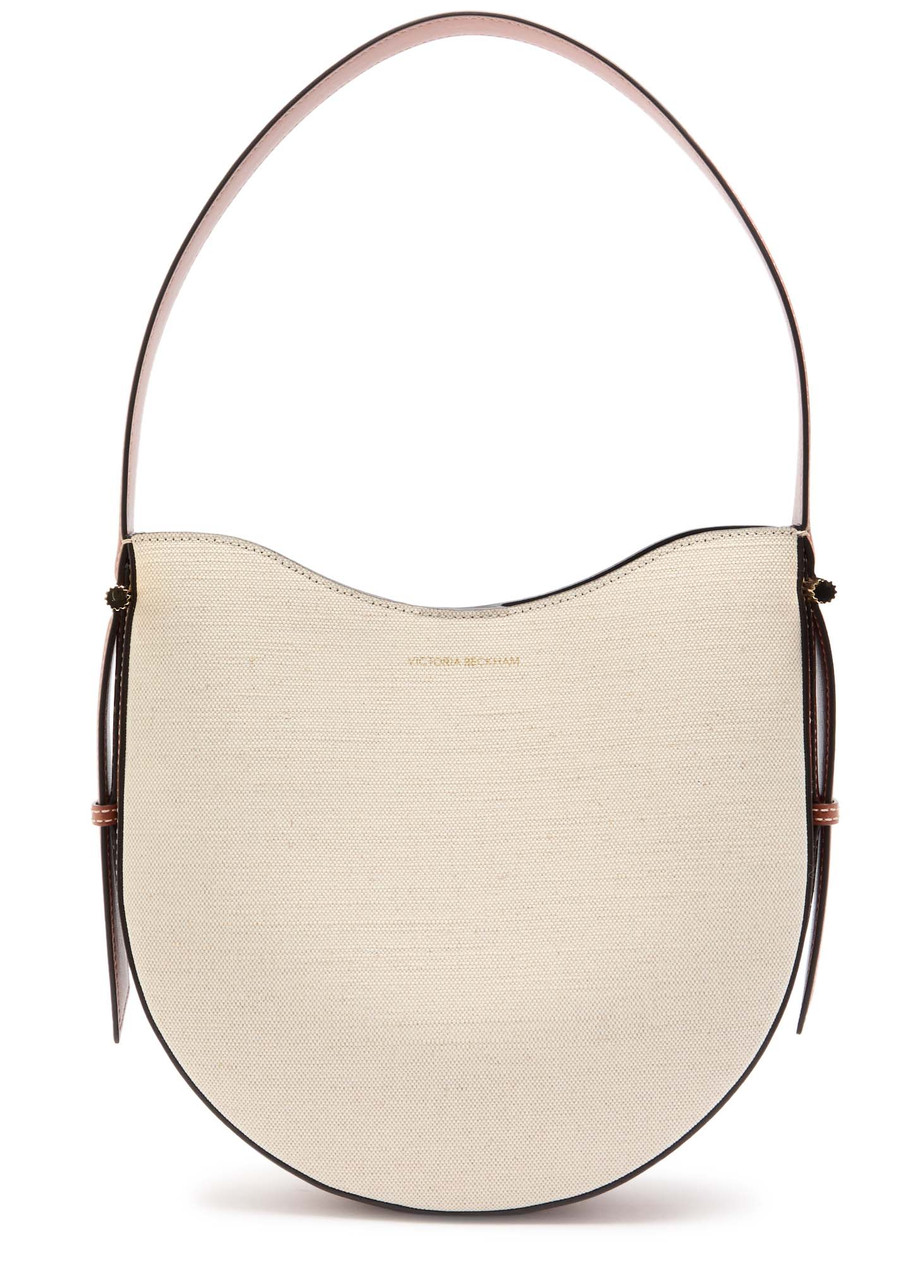 Dia Medium Canvas and Leather Shoulder Bag