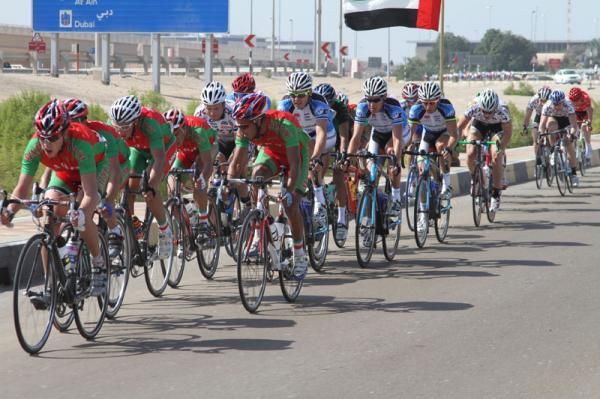 Morocco stick together at the front end of the peloton