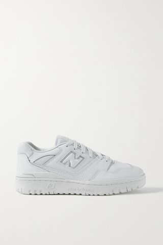 550 Mesh-Trimmed Leather Sneakers