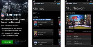 NFL Game Pass for Windows Phone