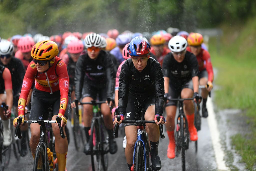 DURANGO SPAIN MAY 14 Cecilie Uttrup Ludwig of Denmark and FDJ SUEZ Team competes during the 23rd Durango Durango Emakumeen Saria 2024 a 113km one day race from Durango to Durango on May 14 2024 in Durango Spain Photo by Alex BroadwayGetty Images