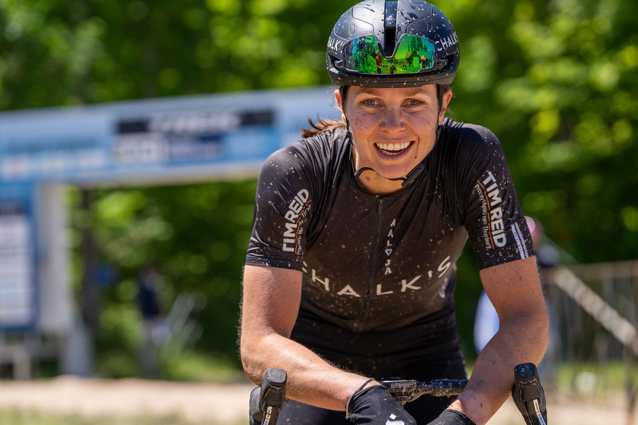 Devon Clarke was a repeat elite women's winner at the 2024 Blue Mountains Gravel Fondo