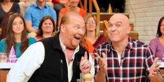 Mario and Michael during a Segment on The Chew