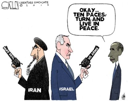 Obama cartoon Iran Israel