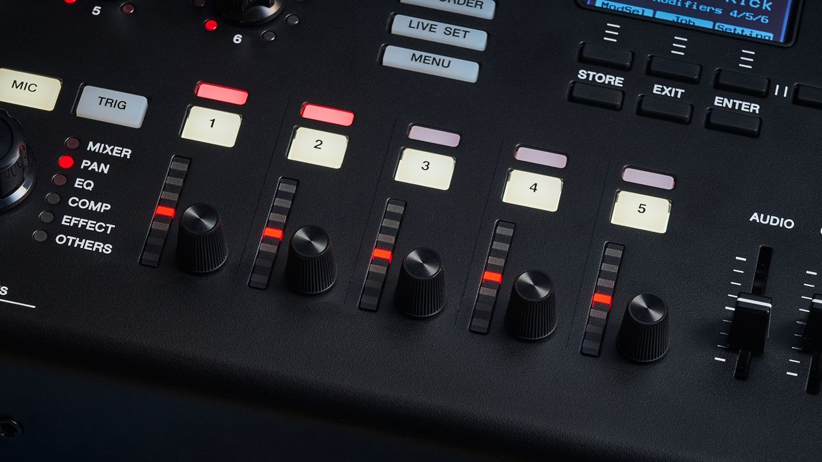 Close up of Yamaha EAD50 sensor unit channel controls